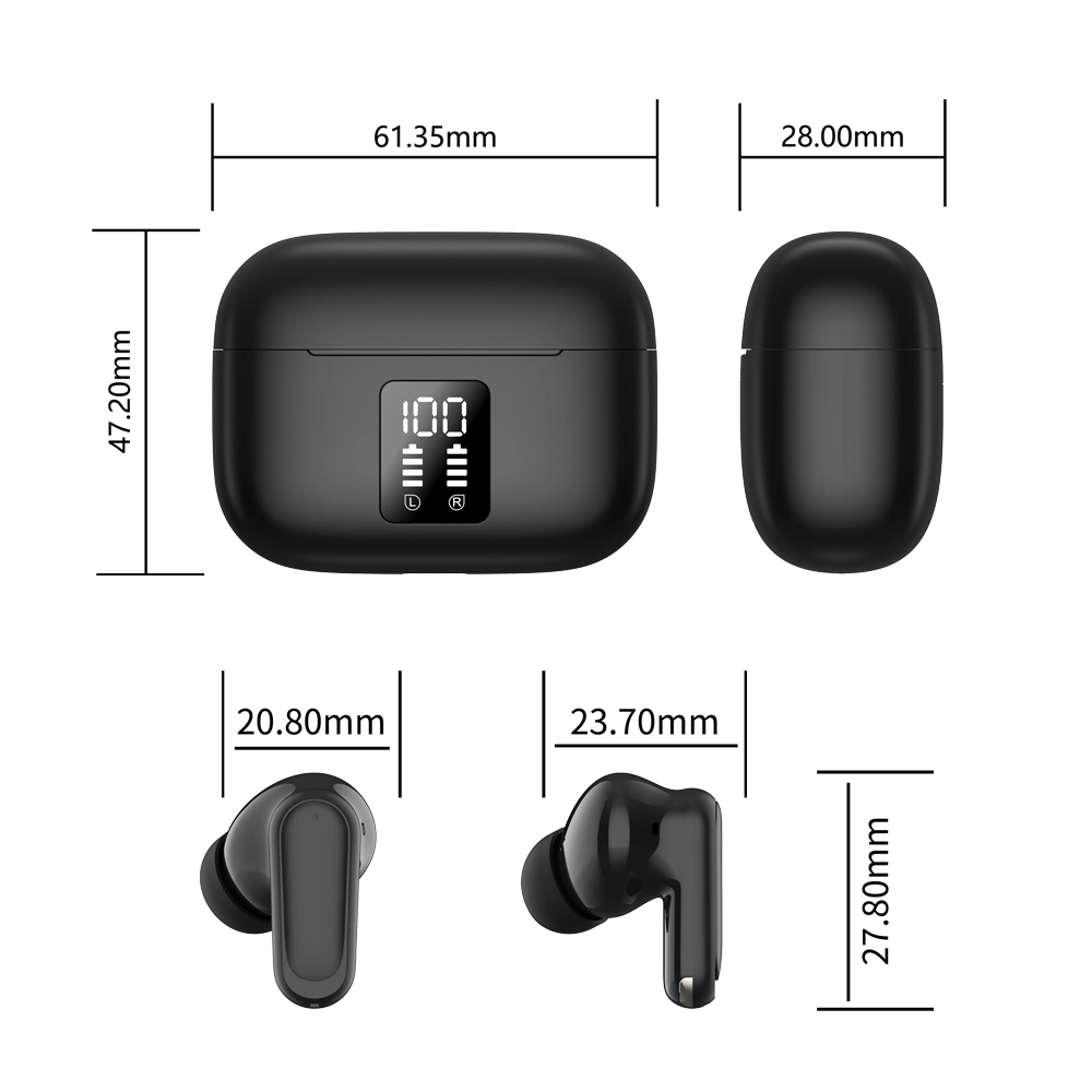 Auriculares ANC inalámbricos TS-K8 con micrófono 4 y modo ENC juego 5