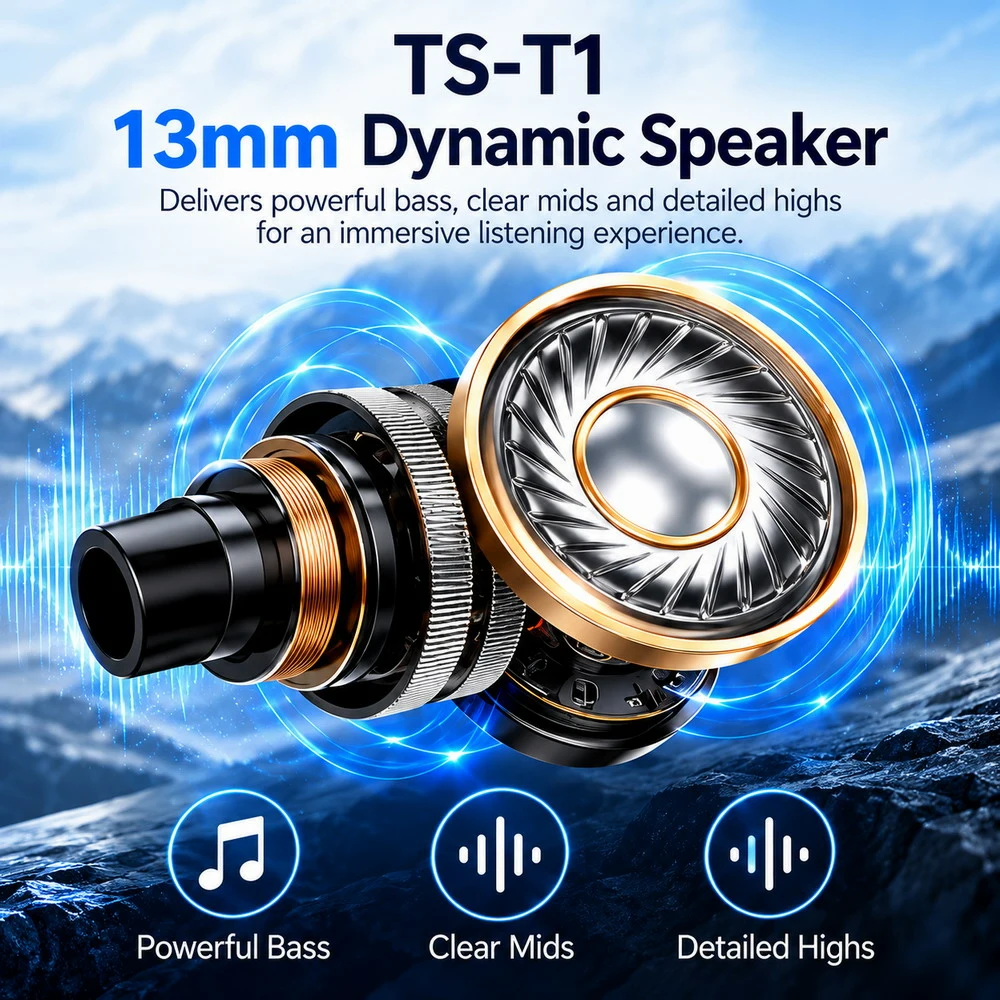 Imágenes detalladas del producto TS-T1 para auriculares de TWS juego 03